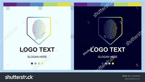 Fingerprint Security Logo Abstract Technical Style Stock Vector (Royalty Free) 2124020930 ...