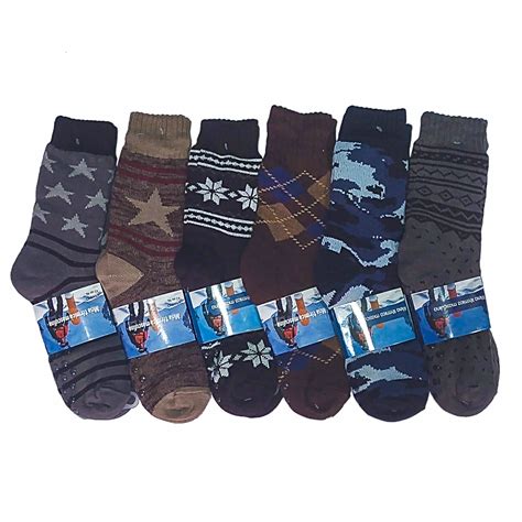 Kit 6 Meias Grossa Pantufa Quentinha Inverno Lã Térmica Masculino Forrada