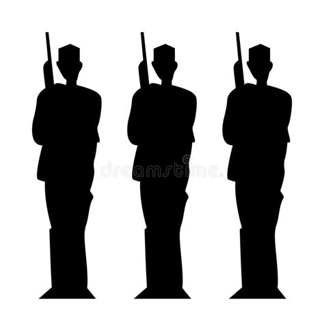 Soldiers with Guns WW2 Silhouette Stock Vector - Illustration of honor ...