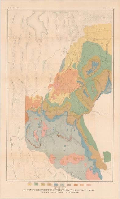 Old World Auctions Auction Lot Sketch Map Showing The