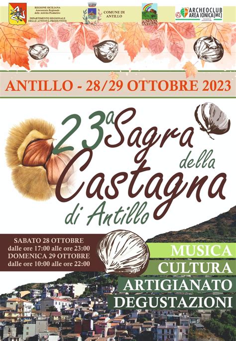 23 SAGRA DELLA CASTAGNA Di ANTILLO Sagre Enogastronomiche Sicilia