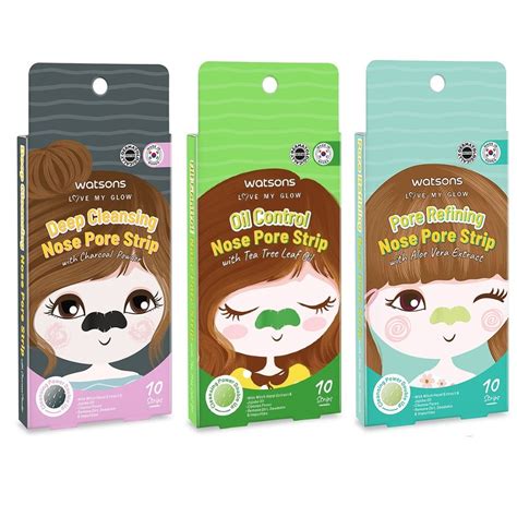 Watsons Nose Pore Strip Blackheads Men 10 S Pack Charcoal Deep Clean