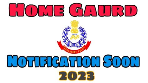 Puducherry Home Guard 415 Post 2023 Notification Soon YouTube