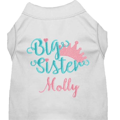 Big Sister Dog Shirt Etsy