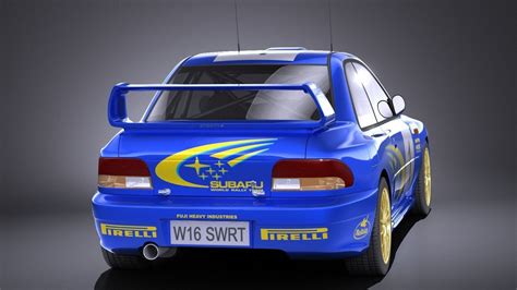 Subaru Impreza STI 22B WRC 1993 2000 VRAY 3D Model CGTrader