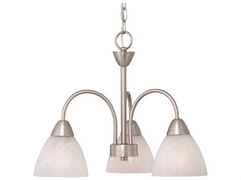 Elk Home Tia 3 Light Matte Nickel Glass Chandelier EK190005117