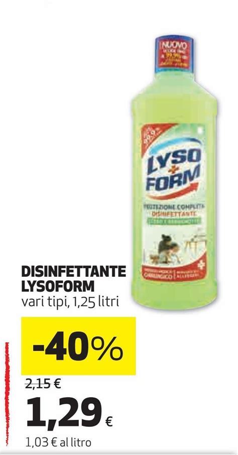 Disinfettante Lysoform Vari Tipi 1 25 L Offerta Di Coop