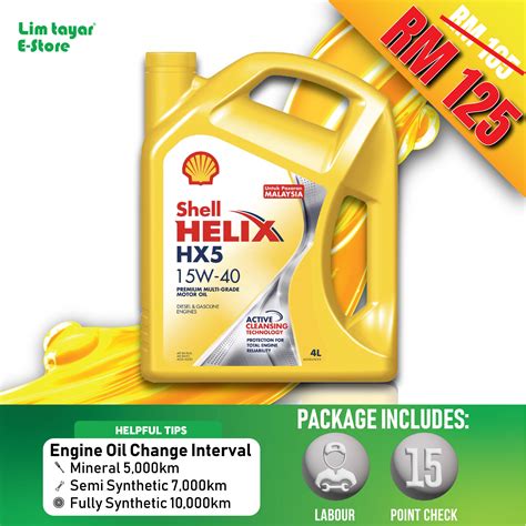 Shell Helix HX5 15W 40 4L Lim Tayar