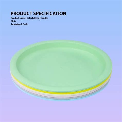 Colorful Eco Friendly Plate Pack Miniso Kenya