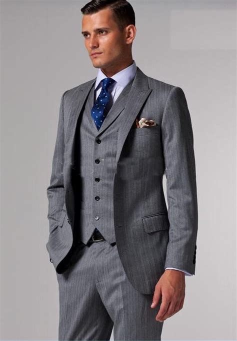 Egara Grey Vested Extreme Slim Fit Suit