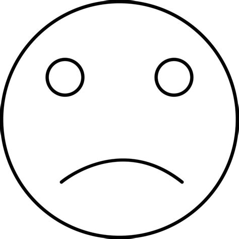 Sad Emoji Cartoon Face Linear Icon. 24155605 Vector Art at Vecteezy