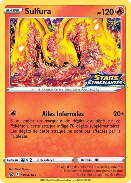 Pokécardex Carte Pokémon Sulfura PRSWSH SWSH185