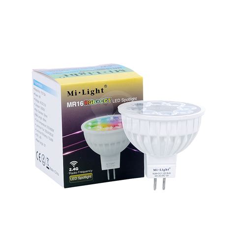 Żarówka LED RGB CCT RGBWW MR16 4W 12V AC DC FUT104 ELED