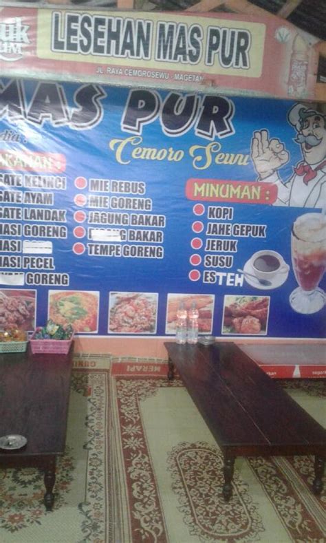 Menu At Lesehan Mas Pur Restaurant Sarangan