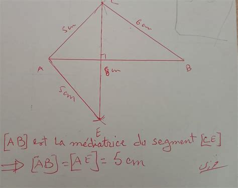 Devoir Maison A Tracer Un Triangle Abc Tel Que Ab Cm Ac Cm