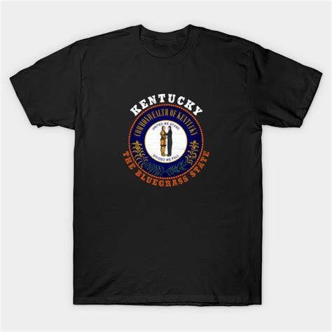 Kentucky Bluegrass State Flag Kentucky State T Shirt Teepublic