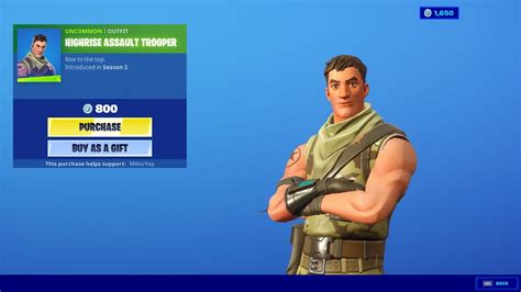 Highrise Assault Trooper Skin Fortnite Item Shop 2018 02 15 Youtube