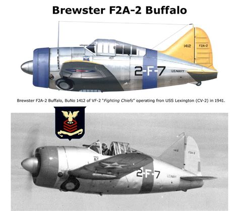 Brewster F2a 2 Buffalo Us Navy Aircraft Ww2 Fighter Planes Wwii