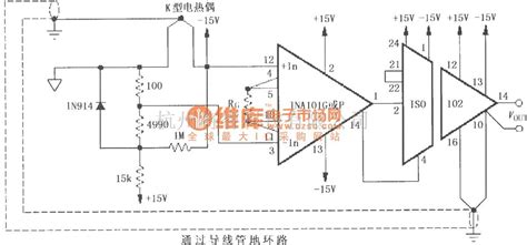 耦合隔离放大中的环路消除、冷端补偿和高端熄灭的热电偶放大电路iso102、ina101 将睿