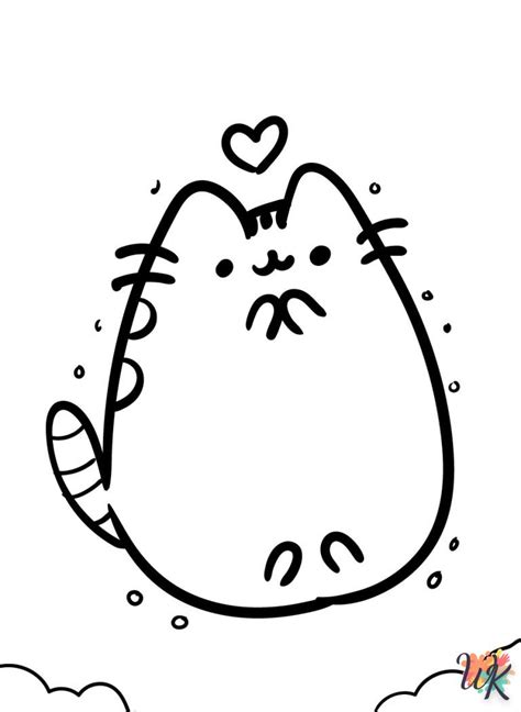 Coloriage Pusheen Mignon Petit Chat Pour Bébés Gratuitement