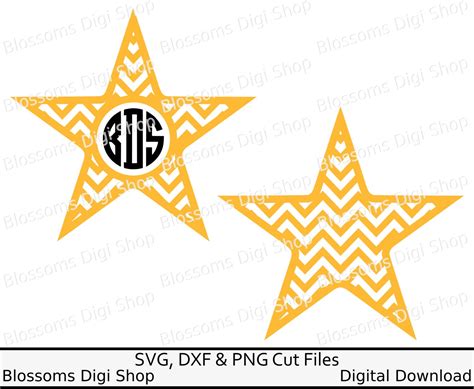 Chevron Star Svg Cut File Digital Download Chevron Svg