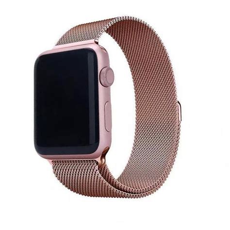 Rose Gold Magnetic Milanese Loop Mesh Apple Watchband Strap The Sydney Strap Co