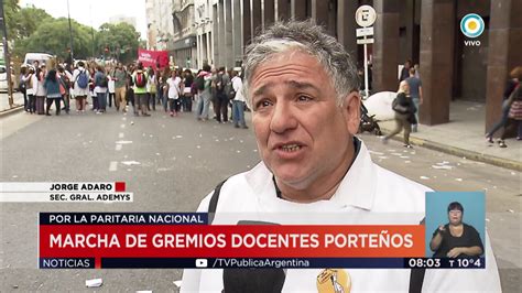 Tv P Blica Noticias Marcha De Gremios Docentes Porte Os Por