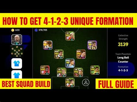 HOW TO GET 4 1 2 3 UNIQUE FORMATION IN EFootball 2024 Mobile New