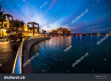 Palm Jumeirah Night View Blue Sky Stock Photo 1282206946 | Shutterstock