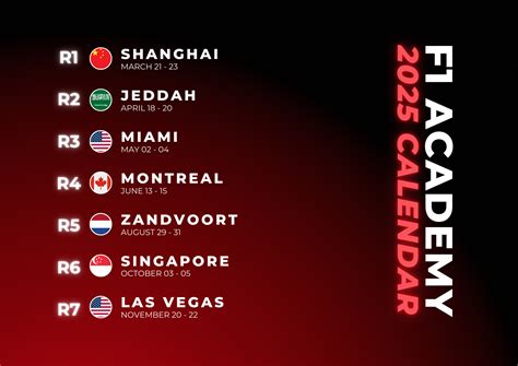 F1 Academy reveals the brand new 2025 calendar! - ART Grand Prix
