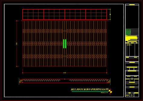 Download Detail Pintu Ruko Folding Gate File Dwg Autocad Asdar Id