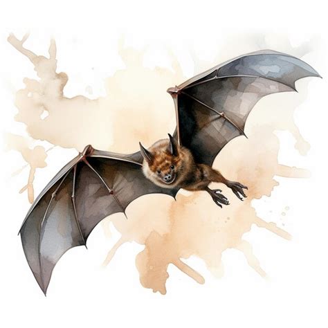 Premium Photo There Is A Bat Flying Through The Air With Its Wings