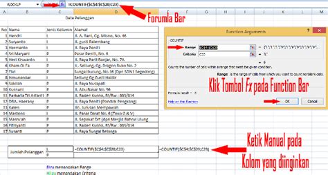 Cara Menggunakan Rumus Countif Pada Microsoft Excel Trik Mudah Office