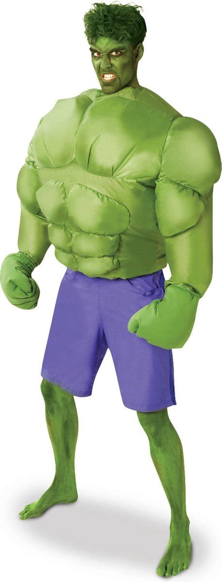 Bol Marvel Opblaasbare Hulk Kostuum Volwassenen Maat One Size