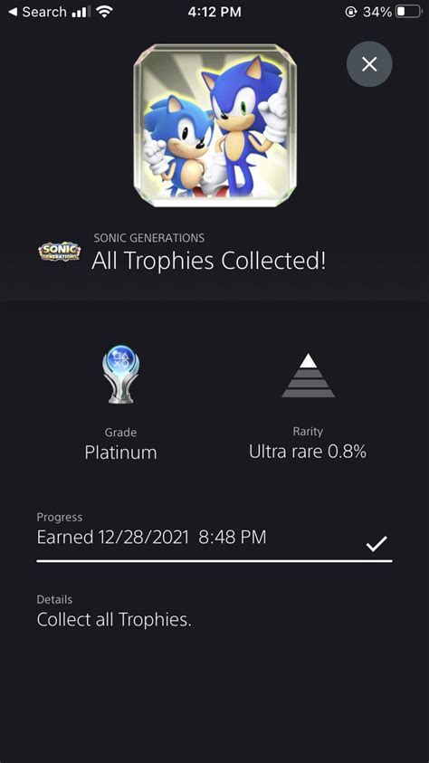 [Sonic Generations] My 7 year long Platinum trophy! What a fun experience finally completing it ...