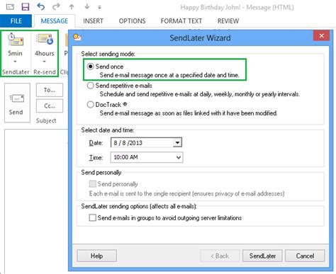 Outlook Sendlater Add In Will Help You To Schedule Email Sending Or Can