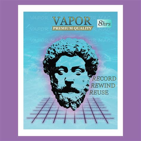 Printable Retro Vaporwave Hd Vhs Marcus Aurelius Instant Digital