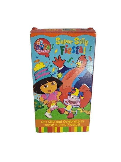 Dora The Explorer Super Silly Fiesta Vhs Stivali Nick Jr Impara Lo