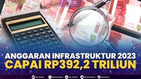 Anggaran Infrastruktur 2023 Capai Rp392 2 Triliun