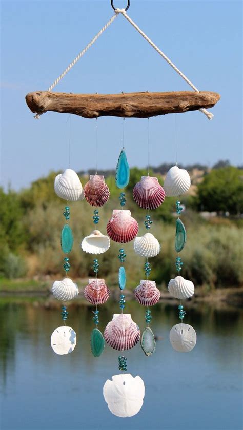 Driftwood Seashell Wind Chimes Sea Shell Wind Chimes Wind Chimes Sea