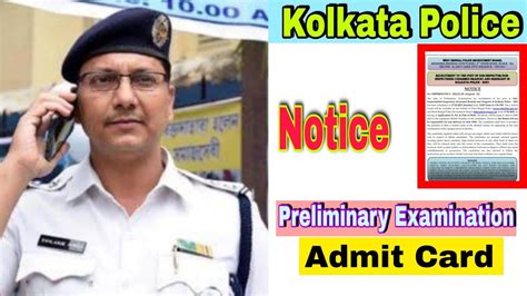 Kolkata Sub Inspector Preliminary Examination Date Published Kolkata