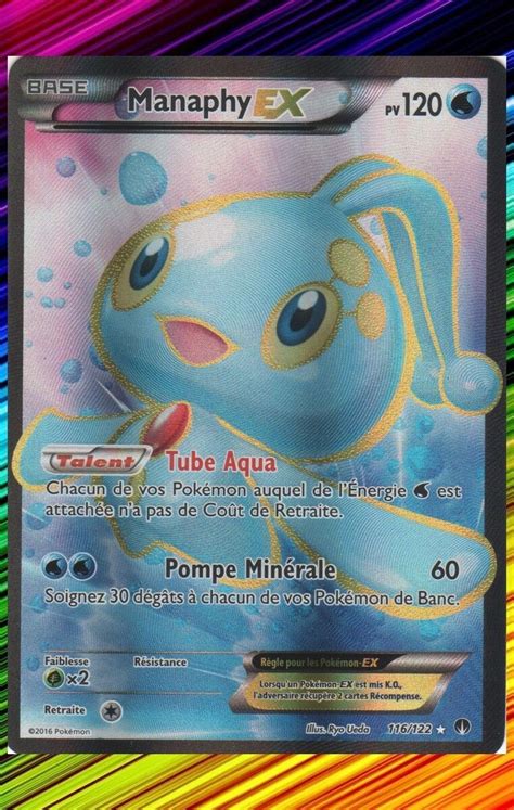 Manaphy Ex Full Art Xy Rupture Turbo Carte Pokemon