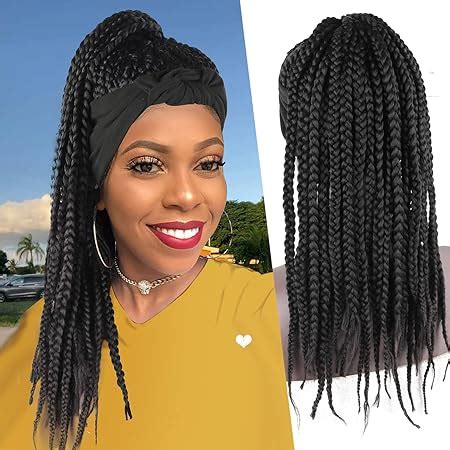 Amazon Leosa Cornrow Braided Wig Headband Wigs For Black Women