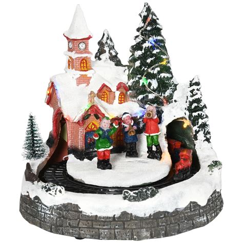 HOMCOM Animated Christmas Village Scene - Walmart.com