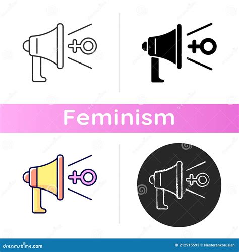 Feminist Icon Symbol Of Feminist Movement Female Symbol With Female