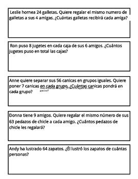 Problemas De Divisiones Primaria