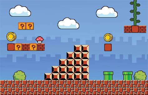 super mario pixel vector art icons  graphics