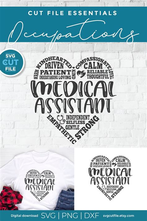 Medical Assistant Svg Ma Svg Heart Svg Ma Life Ma T Etsy