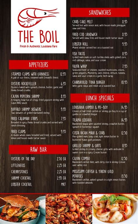 Seafood Boil Menu Design Template By Musthavemenus