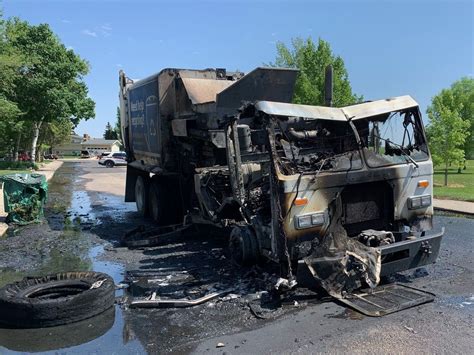 Driver unharmed after garbage truck catches fire | The Star Phoenix